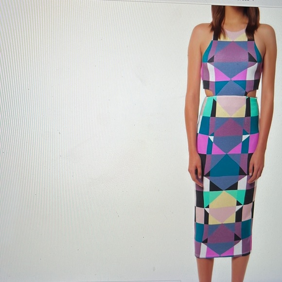 Mara Hoffman Body con diamond midi cutout dress - Picture 4 of 5